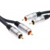 5M  Profigold  2 RCA to 2 RCA Audio Interconnect  Gold OFC